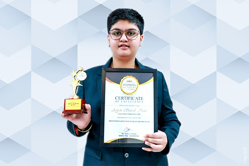 Master Aryen Suresh Kute (Founder and CMD- OAO INDIA) received the ‘Most Innovative Younger Entrepreneur’ Award from The Economic Times