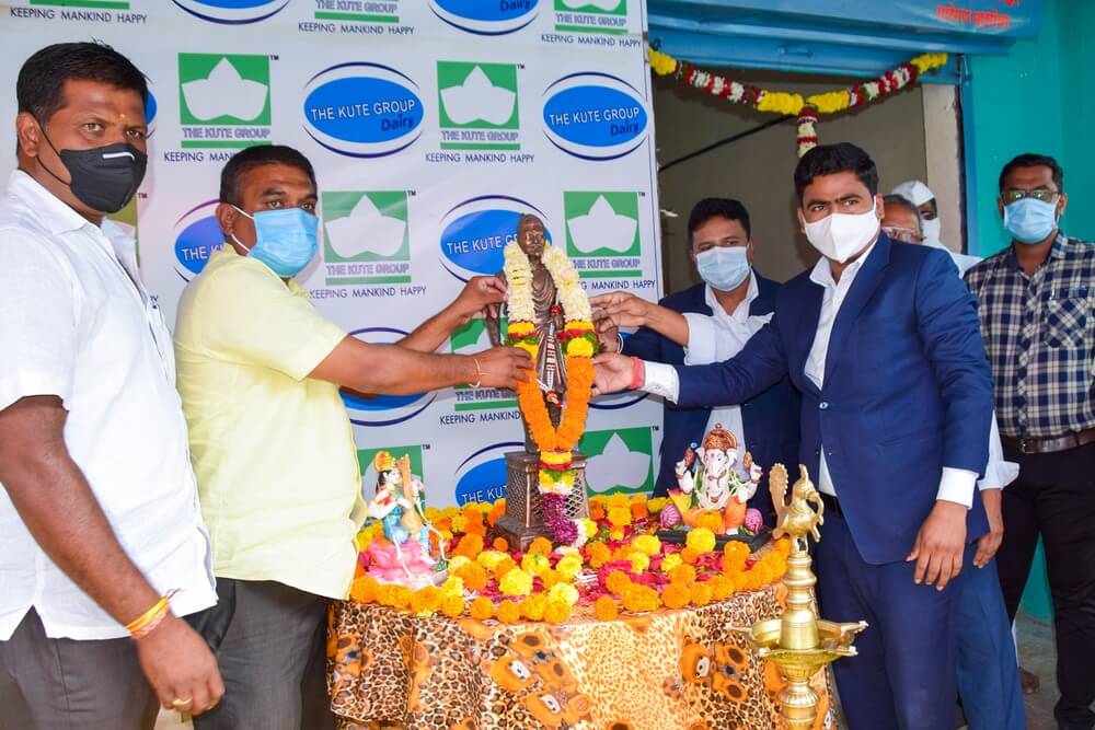 Inauguration of Milk Collection Center at Ralegan, Mhasoba, Ahmednagar