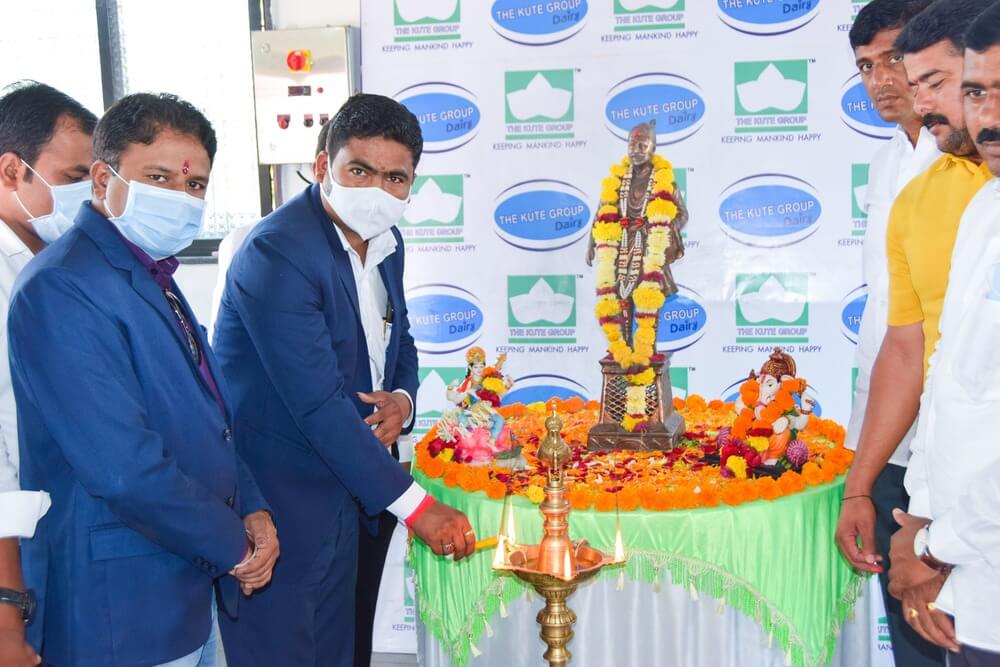 Inauguration of Milk Collection Center at Muthe Baburdi, Ahmednagar