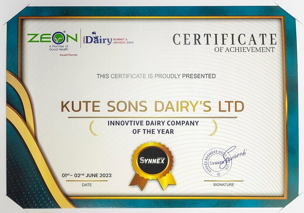 Innovative Dairy Company Of The Year award